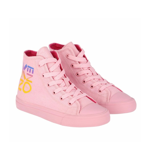 Kenzo Kids Girls Pink High Top Trainers